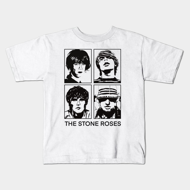 The Stone Roses Band artwork design Kids T-Shirt by OFive